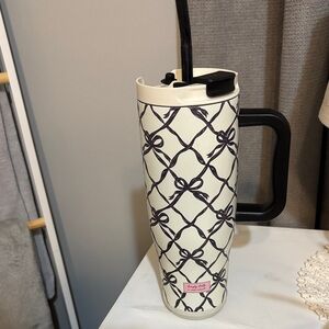 Black and White Patterned Travel Mug